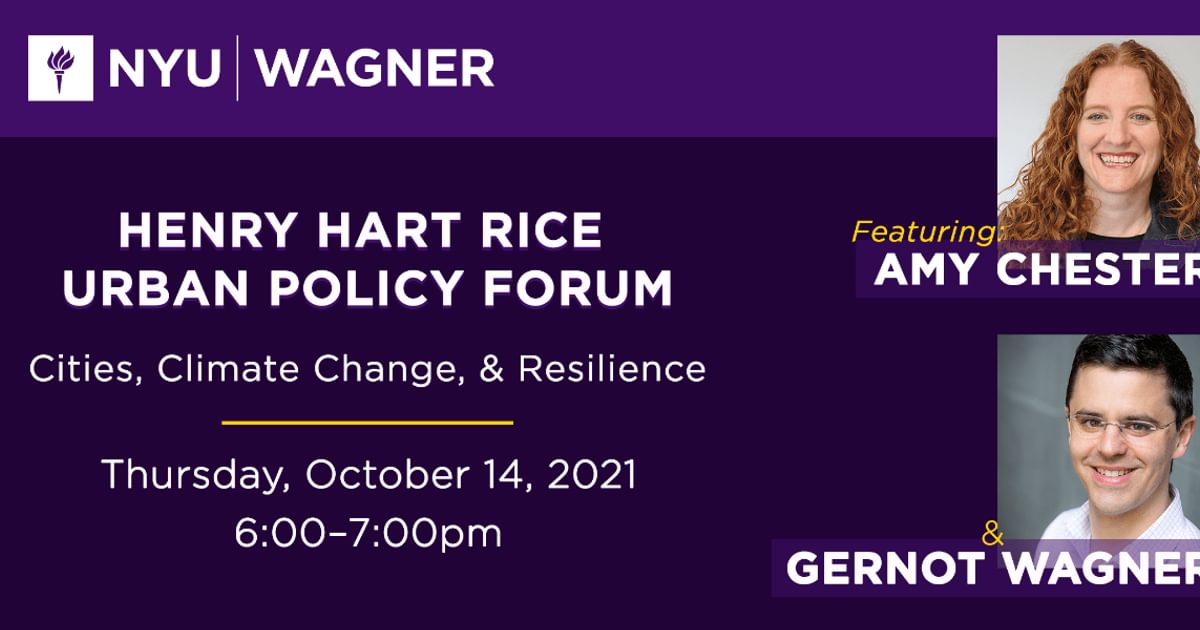 Henry Hart Rice Urban Policy Forum | Gernot Wagner