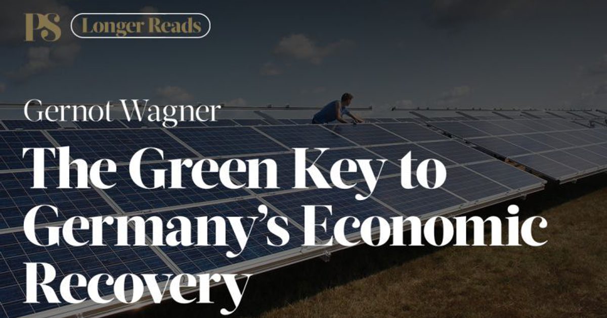 The Green Key to Germany’s Economic Recovery